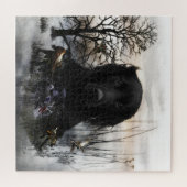 Der schwarze goldene Retrievers Puzzle (Horizontal)