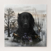 Der schwarze goldene Retrievers Puzzle (Vertikal)