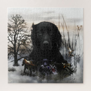 Der schwarze goldene Retrievers Puzzle