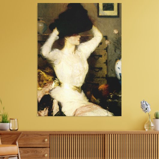 Der schwarze Hut Leinwanddruck (Insitu (Wohnzimmer))