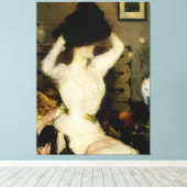 Der schwarze Hut Leinwanddruck (Insitu (Holzboden))