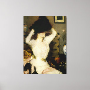 Der schwarze Hut Leinwanddruck