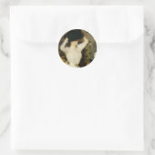 Der schwarze Hut Runder Aufkleber (Tasche)