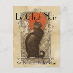 Der schwarze Kater Postkarte