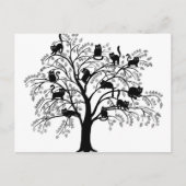 Der schwarze Katzen-Baum Postkarte (Vorderseite)
