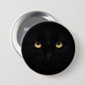 Der schwarze Katzenknopf Button (Vorne & Hinten)