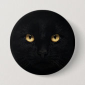 Der schwarze Katzenknopf Button (Vorderseite)