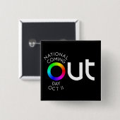 Der schwarze Knopf "Big OUT Square" Button (Vorne & Hinten)