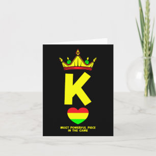 Der schwarze König ist das mächtigste Stück im Spi Karte