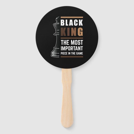 Der schwarze König ist das wichtigste Stück im Spi Fächer (Vorderseite)