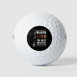 Der schwarze König ist das wichtigste Stück im Spi Golfball