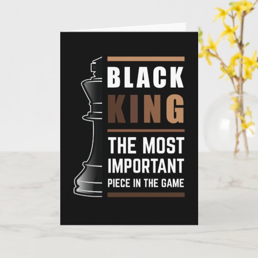 Der schwarze König ist das wichtigste Stück im Spi Karte (Gelbe Blume)