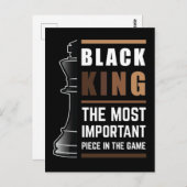 Der schwarze König ist das wichtigste Stück im Spi Postkarte (Vorne/Hinten)
