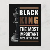 Der schwarze König ist das wichtigste Stück im Spi Postkarte (Vorderseite)