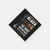 Der schwarze König ist das wichtigste Stück im Spi Serviette (Ecke)