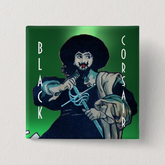 Der schwarze KORSAIR-Edelstein gelb Button (Vorderseite)