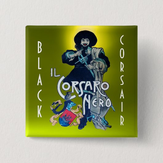 Der schwarze KORSAIR-Edelstein gelb Button (Vorderseite)