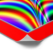 Der schwarze Kreis tanzt mit leuchtenden Farben Poster (Ecke)