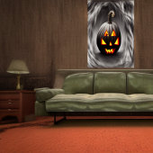 Der schwarze Kürbis | AI Art Poster