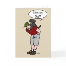 Der schwarze Labrador Daddy am Tag des roten Vater