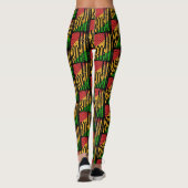 Der schwarze Monat für mich - BHM zitiert US-Flagg Leggings (Rückseite)