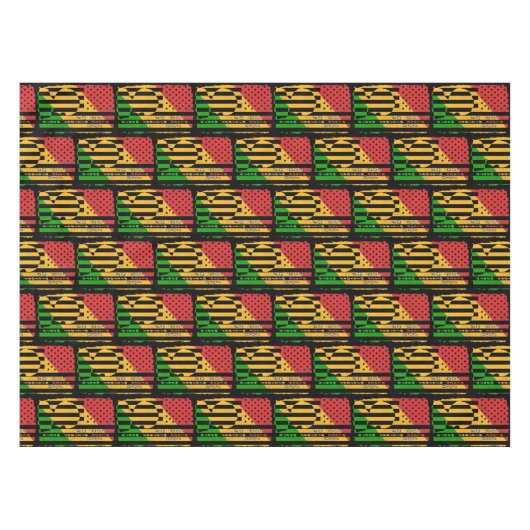 Der schwarze Monat für mich - BHM zitiert US-Flagg Tischdecke (Vorderseite (Horizontal))