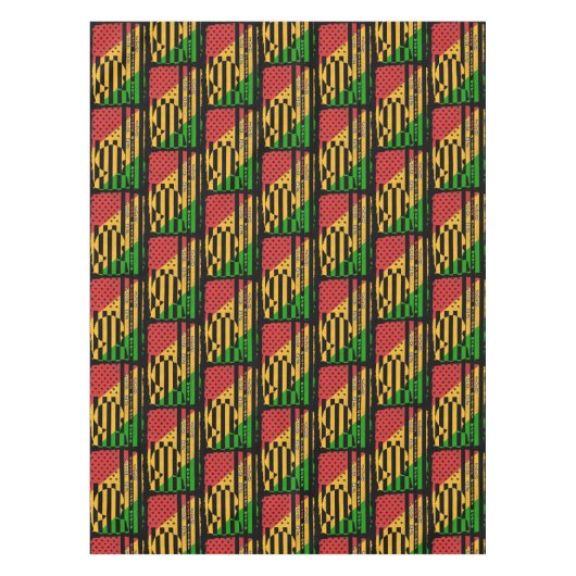 Der schwarze Monat für mich - BHM zitiert US-Flagg Tischdecke (Vorderseite)