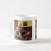 Der schwarze Mops des Weihnachtsmanns Kaffeetasse (Vorderseite Links)