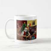 Der schwarze Mops des Weihnachtsmanns Kaffeetasse (Links)