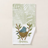 Der schwarze Neapel unter den Blätter Badhandtuch Set (Handtuch)