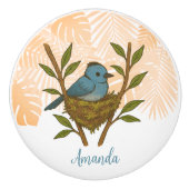 Der schwarze Neapel unter den Blätter Keramikknauf (Vorderseite)