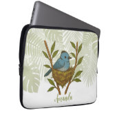 Der schwarze Neapel unter den Blätter Laptopschutzhülle (Vorne Rechts)