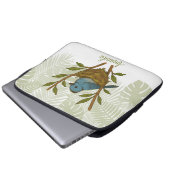 Der schwarze Neapel unter den Blätter Laptopschutzhülle (Vorne Knopf)