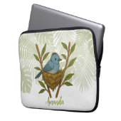 Der schwarze Neapel unter den Blätter Laptopschutzhülle (Vorderseite Links)