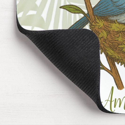 Der schwarze Neapel unter den Blätter Mousepad (Ecke)