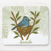 Der schwarze Neapel unter den Blätter Mousepad (Vorne)