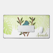 Der schwarze Neapel unter den Blätter Schreibtischunterlage (Tastatur & Maus)