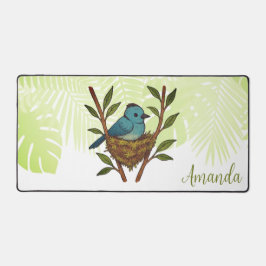 Der schwarze Neapel unter den Blätter Schreibtischunterlage