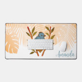 Der schwarze Neapel unter den Blätter Schreibtischunterlage (Tastatur & Maus)