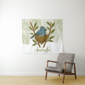 Der schwarze Neapel unter den Blätter Wandteppich (Beispiel (Horizontal))