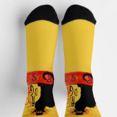 Der schwarze Pilger Katze Erntedankfest Socken (Oben)