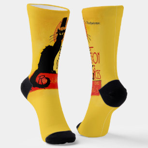 Der schwarze Pilger Katze Erntedankfest Socken