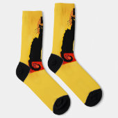 Der schwarze Pilger Katze Erntedankfest Socken (Rechts)