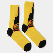 Der schwarze Pilger Katze Thanksgiving Socken (Rechts)