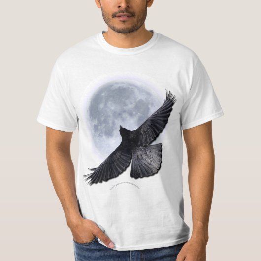 Der schwarze Raven, der den Mond-T - Shirt verkörp (Vorderseite)