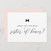 Der schwarze Ribbon-Bow wird meine Ehrenministerin Postkarte (Vorne/Hinten)