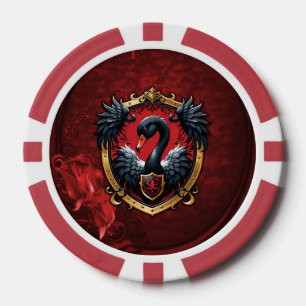 Der Schwarze Schwan ist ein Symbol für Eleganz und Pokerchips