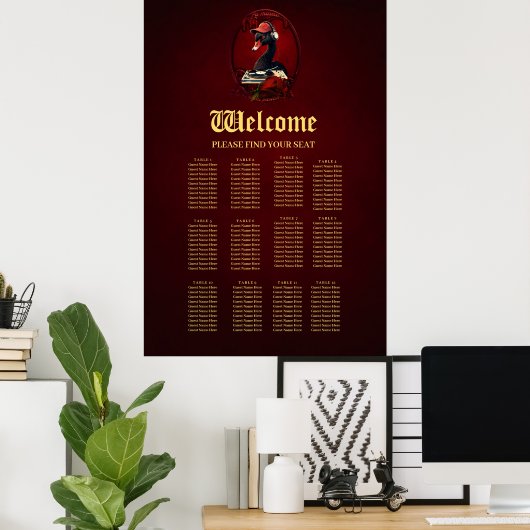 Der schwarze Schwan symbolisiert die Kreativität Poster (Heimbüro)