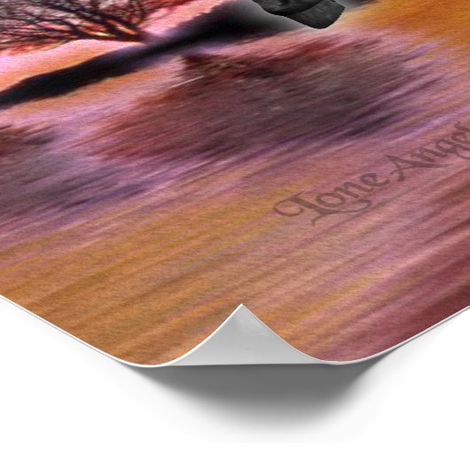 Der schwarze Stallion .. Fantasiebild.. Poster (Ecke)