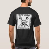 Der schwarze T - Shirt der korallenroten Männer (Rückseite)